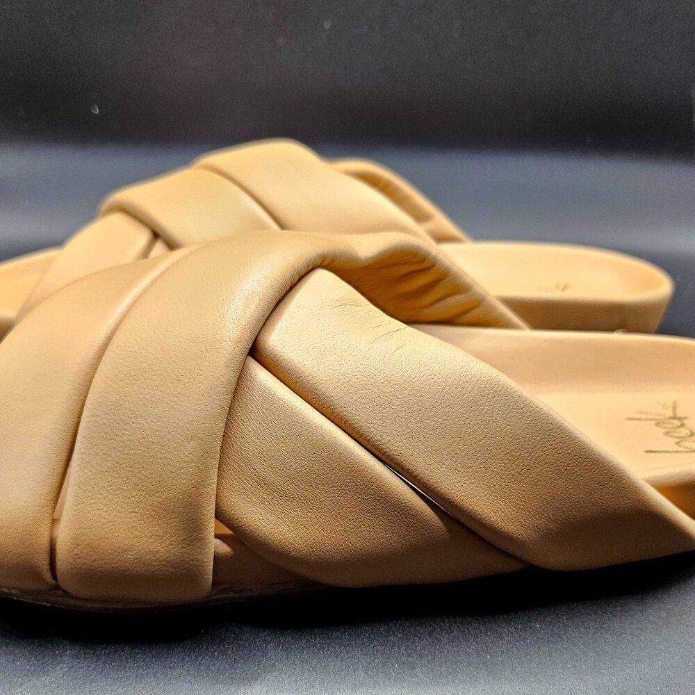 BEEK Merlin Leather Slides, Women’s Size 9, Color Beach,  Brand New in Box - Picture 4 of 6